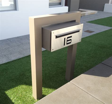 free standing metal letter boxes|modern freestanding letterbox.